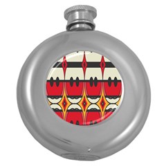 Rhombus Ovals And Stripes 			hip Flask (5 Oz) by LalyLauraFLM