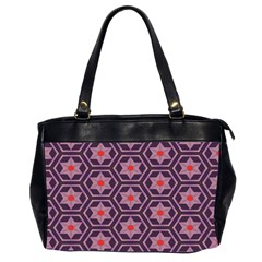 Flowers And Honeycomb Pattern Oversize Office Handbag (2 Sides) by LalyLauraFLM