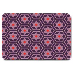 Flowers And Honeycomb Pattern 			large Doormat by LalyLauraFLM