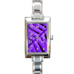 Purple Fern Rectangle Italian Charm Watches