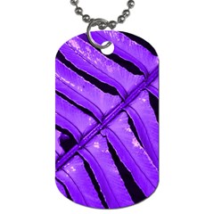 Purple Fern Dog Tag (One Side)