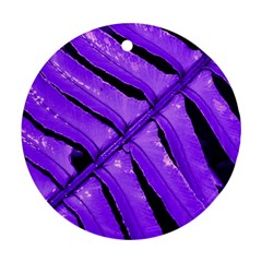 Purple Fern Round Ornament (Two Sides) 