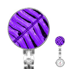 Purple Fern Stainless Steel Nurses Watches