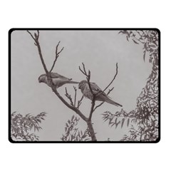 Couple Of Parrots In The Top Of A Tree Fleece Blanket (small) by dflcprints