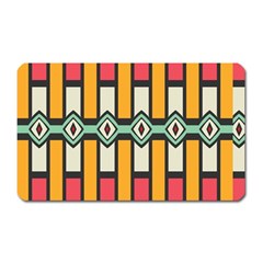 Rhombus And Stripes Pattern 			magnet (rectangular) by LalyLauraFLM