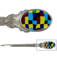 Distorted Squares In Retro Colors 			letter Opener by LalyLauraFLM