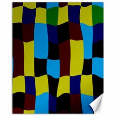 Distorted Squares In Retro Colors 			canvas 16  X 20  by LalyLauraFLM