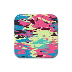 Chaos texture 			Rubber Square Coaster (4 pack