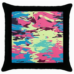 Chaos texture 			Throw Pillow Case (Black)