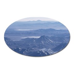Window Plane View Of Andes Mountains Oval Magnet by dflcprints