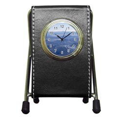 Window Plane View Of Andes Mountains Pen Holder Desk Clocks by dflcprints