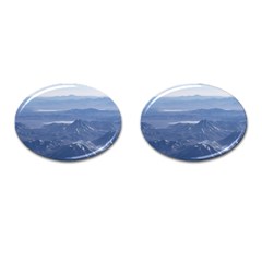 Window Plane View Of Andes Mountains Cufflinks (oval) by dflcprints