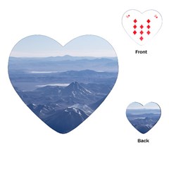 Window Plane View Of Andes Mountains Playing Cards (heart)  by dflcprints