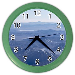 Window Plane View Of Andes Mountains Color Wall Clocks by dflcprints