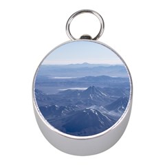 Window Plane View Of Andes Mountains Mini Silver Compasses by dflcprints