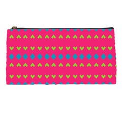 Hearts And Rhombus Pattern 	pencil Case by LalyLauraFLM