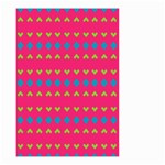 Hearts and rhombus pattern Small Garden Flag Back
