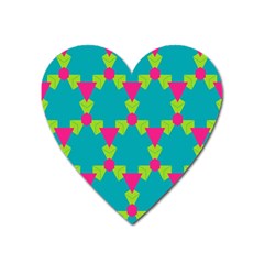 Triangles Honeycombs And Other Shapes Pattern 			magnet (heart) by LalyLauraFLM