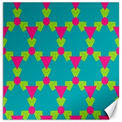 Triangles Honeycombs And Other Shapes Pattern 			canvas 16  X 16  by LalyLauraFLM