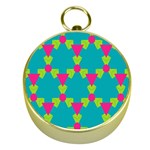 Triangles honeycombs and other shapes pattern 			Gold Compass Front