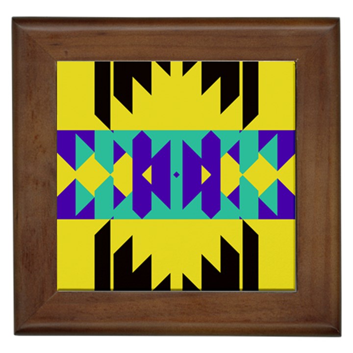 Tribal design 			Framed Tile