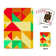 Retro Colors Shapes 			playing Cards Single Design by LalyLauraFLM