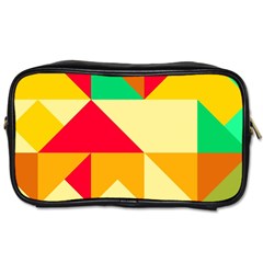 Retro Colors Shapes 			toiletries Bag (one Side) by LalyLauraFLM