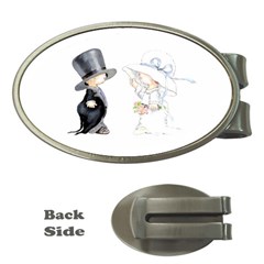 Little Bride And Groom Money Clips (oval)  by Weddings