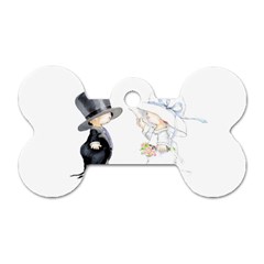 Little Bride And Groom Dog Tag Bone (two Sides)