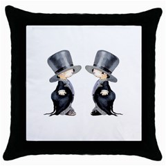 Little Groom And Groom Throw Pillow Cases (black) by Weddings