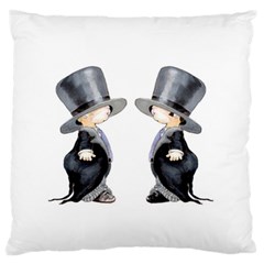 Little Groom And Groom Large Flano Cushion Cases (two Sides)  by Weddings