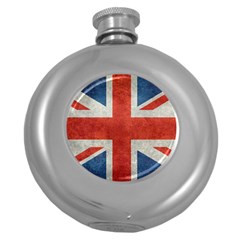 Union Jack 3x5 V10 Vintage Bright Print F Sml Round Hip Flask (5 Oz) by bruzer