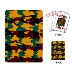 Camo Texture 			playing Cards Single Design by LalyLauraFLM