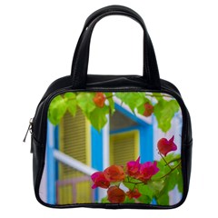 Colored Flowers In Front Ot Windows House Print Classic Handbags (one Side) by dflcprints