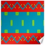 Chevrons and rectangles 			Canvas 12  x 12  11.4 x11.56  Canvas - 1