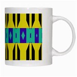 Rhombus and other shapes pattern White Mug Right