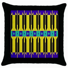 Rhombus And Other Shapes Pattern 			throw Pillow Case (black) by LalyLauraFLM
