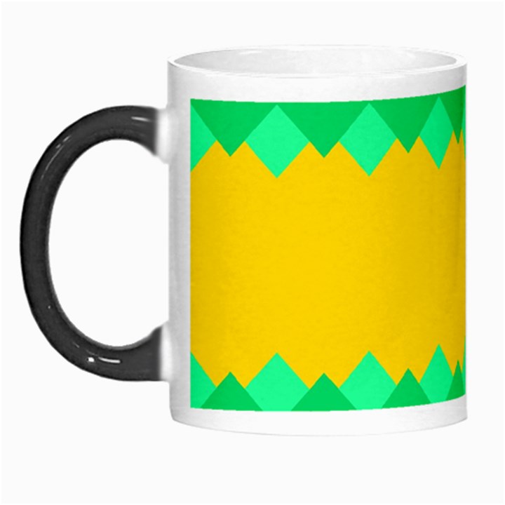 Green rhombus chains Morph Mug