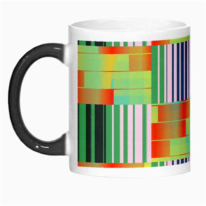 Vertical and horizontal stripes Morph Mug