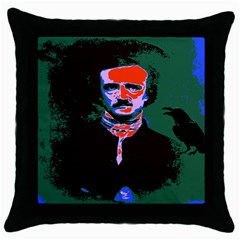 Edgar Allan Poe Pop Art  Throw Pillow Cases (black) by icarusismartdesigns