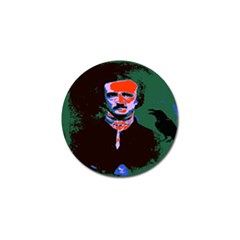 Edgar Allan Poe Pop Art  Golf Ball Marker by icarusismartdesigns