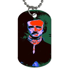 Edgar Allan Poe Pop Art  Dog Tag (two Sides) by icarusismartdesigns
