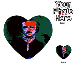Edgar Allan Poe Pop Art  Multi-purpose Cards (heart)  by icarusismartdesigns