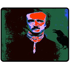 Edgar Allan Poe Pop Art  Fleece Blanket (medium)  by icarusismartdesigns