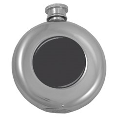 Carbon Fiber Graphite Grey And Black Woven Steel Pattern Round Hip Flask (5 Oz)