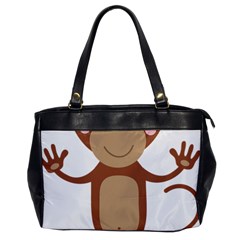 Female Monkey With Flower Office Handbags