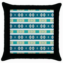 Rhombus And Stripes 			throw Pillow Case (black) by LalyLauraFLM