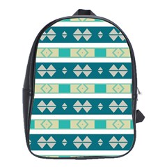 Rhombus And Stripes 			school Bag (large) by LalyLauraFLM