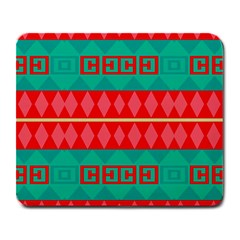 Rhombus Stripes And Other Shapes 			large Mousepad by LalyLauraFLM