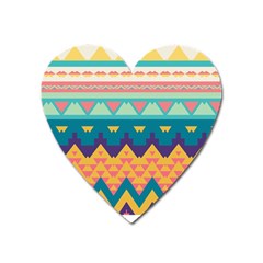 Pastel Tribal Design 			magnet (heart) by LalyLauraFLM